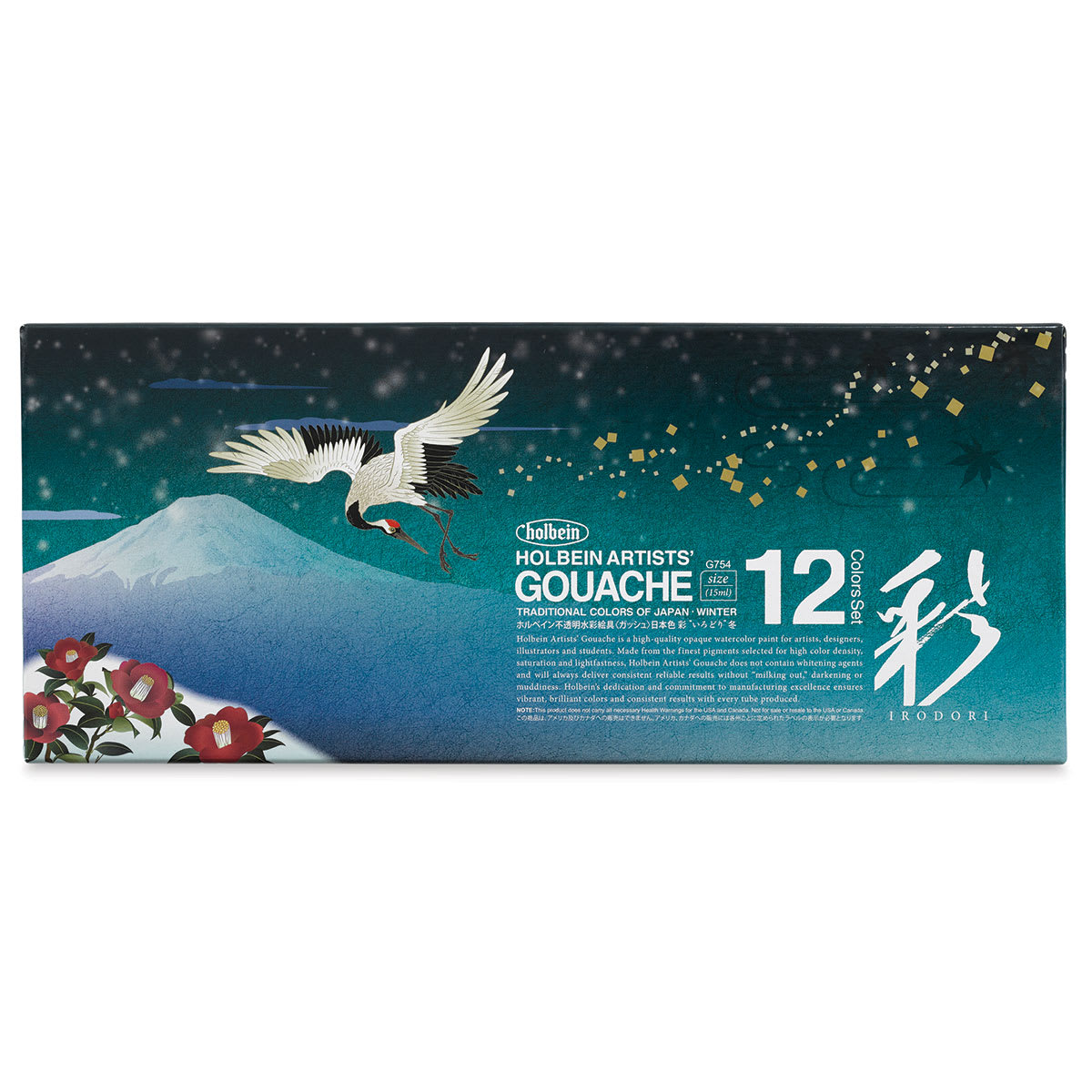 Holbein Irodori Artist Gouache - Winter, Set of 12, 15 ml, Front of packaging Holbein Irodori Artist Gouache - Winter, Set of 12, 15 ml, Front of packaging
