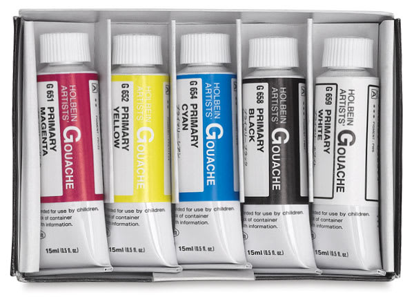 Artists' Set of 5 Colors, 15 ml Tubes