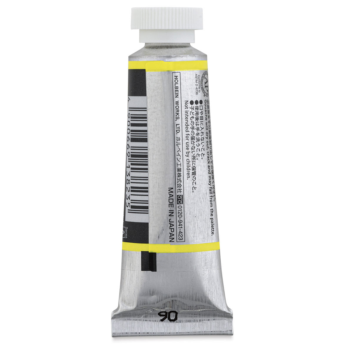 Holbein Irodori Artist Gouache - Lemon, 15 ml, Tube (Back of tube)