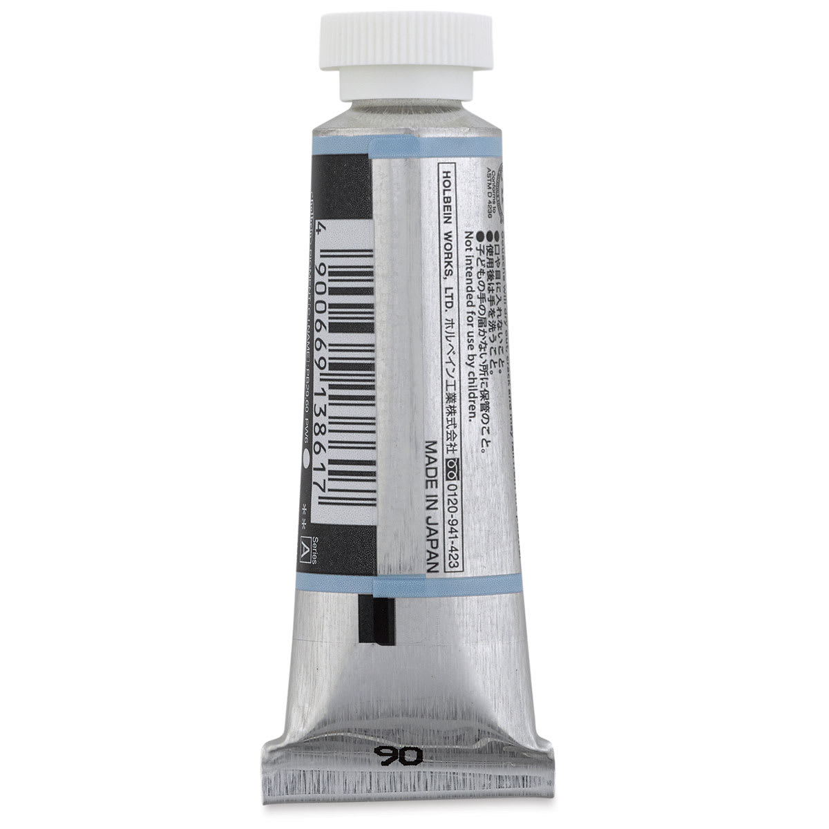 Holbein Irodori Artist Gouache - Myosotis Blue, 15 ml, Tube (Back of tube)