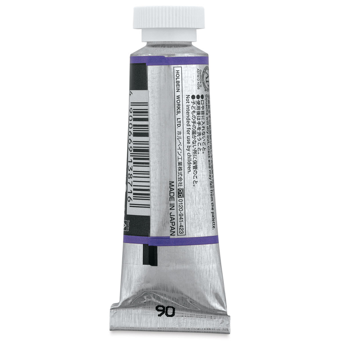 Holbein Irodori Artist Gouache - Bellflower, 15 ml, Tube (Back of tube)