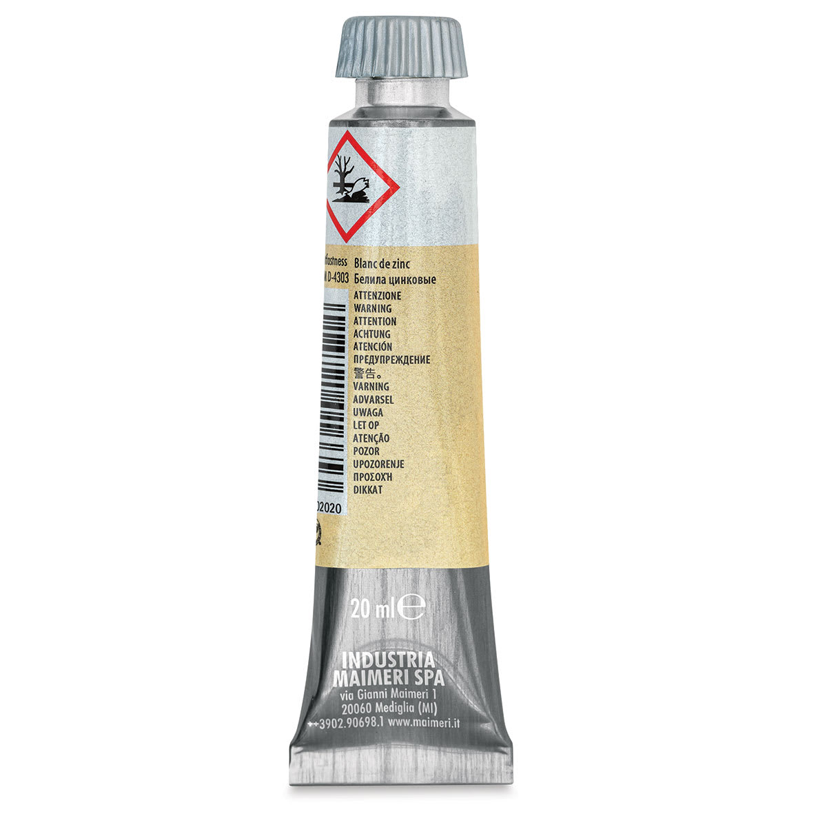 Maimeri Artist Gouache - Zinc White, 20 ml tube