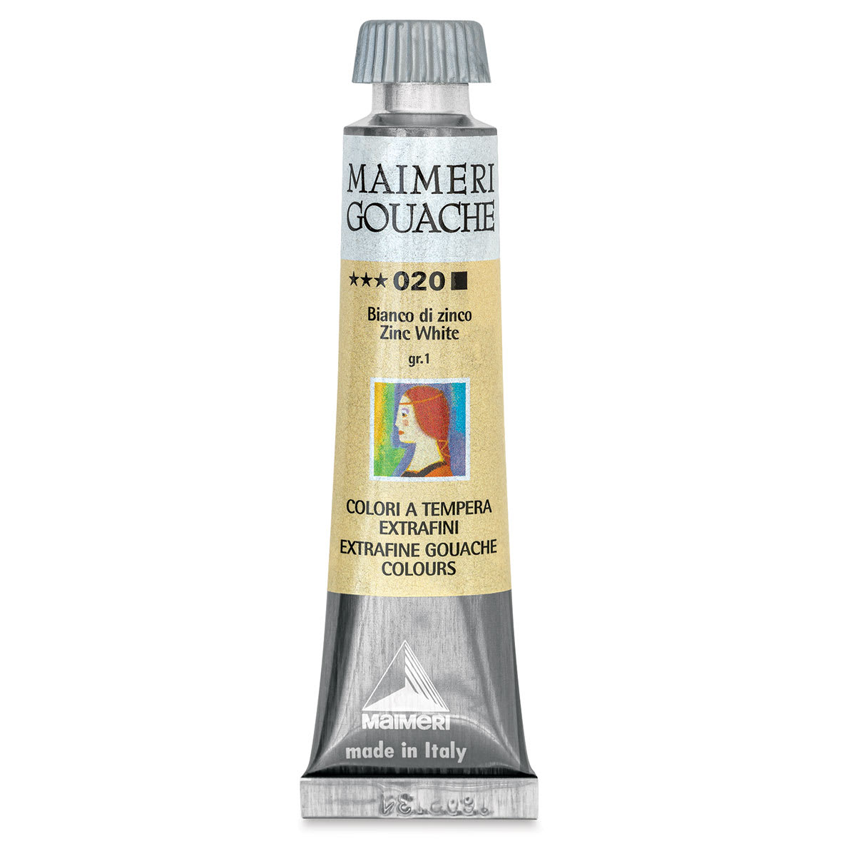 Maimeri Artist Gouache - Zinc White, 20 ml tube