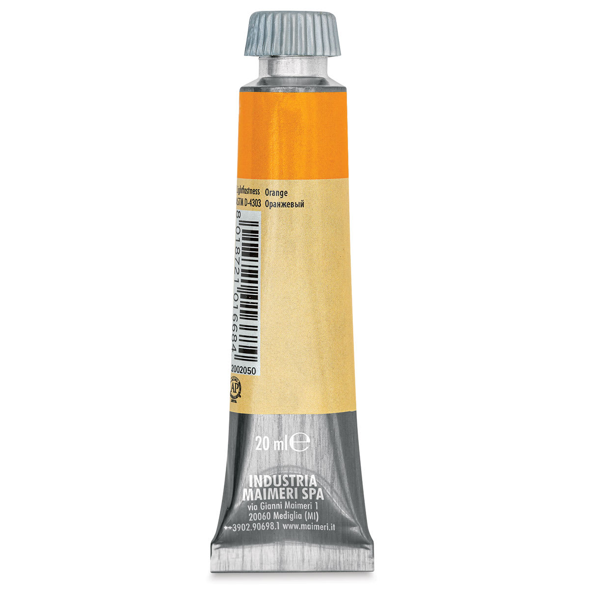 Maimeri Artist Gouache - Orange, 20 ml  tube back