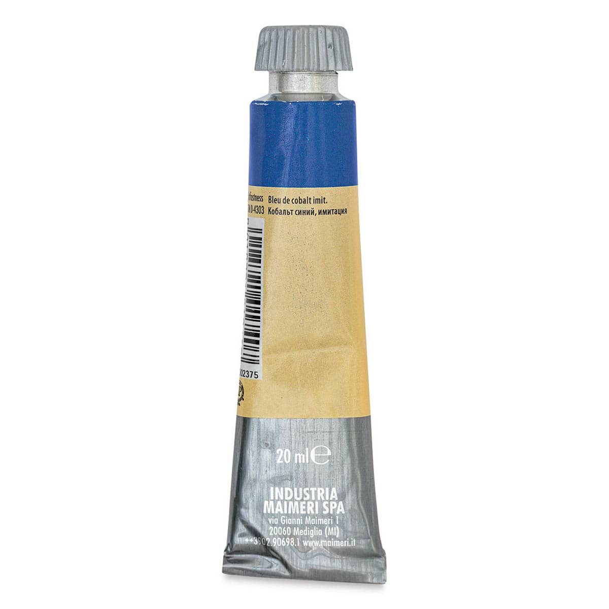 Maimeri Artist Gouache - Cobalt Blue Hue, 20 ml tube back