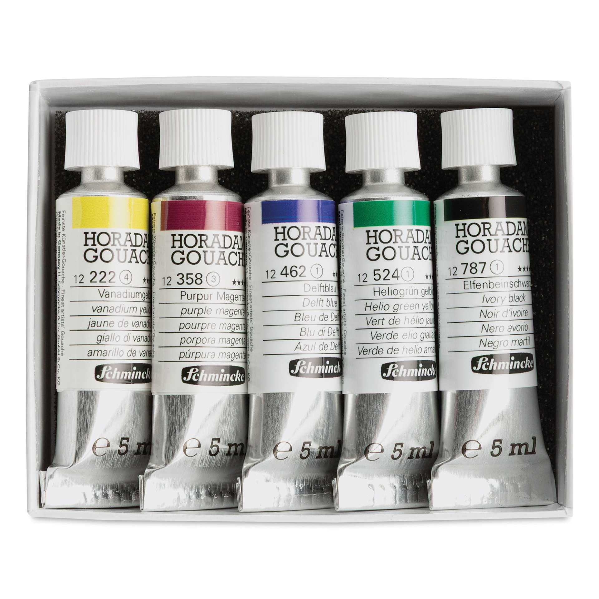 Schmincke Horadam Artist Gouache - Set of 6, Northern Lights, 5 ml tube included colors