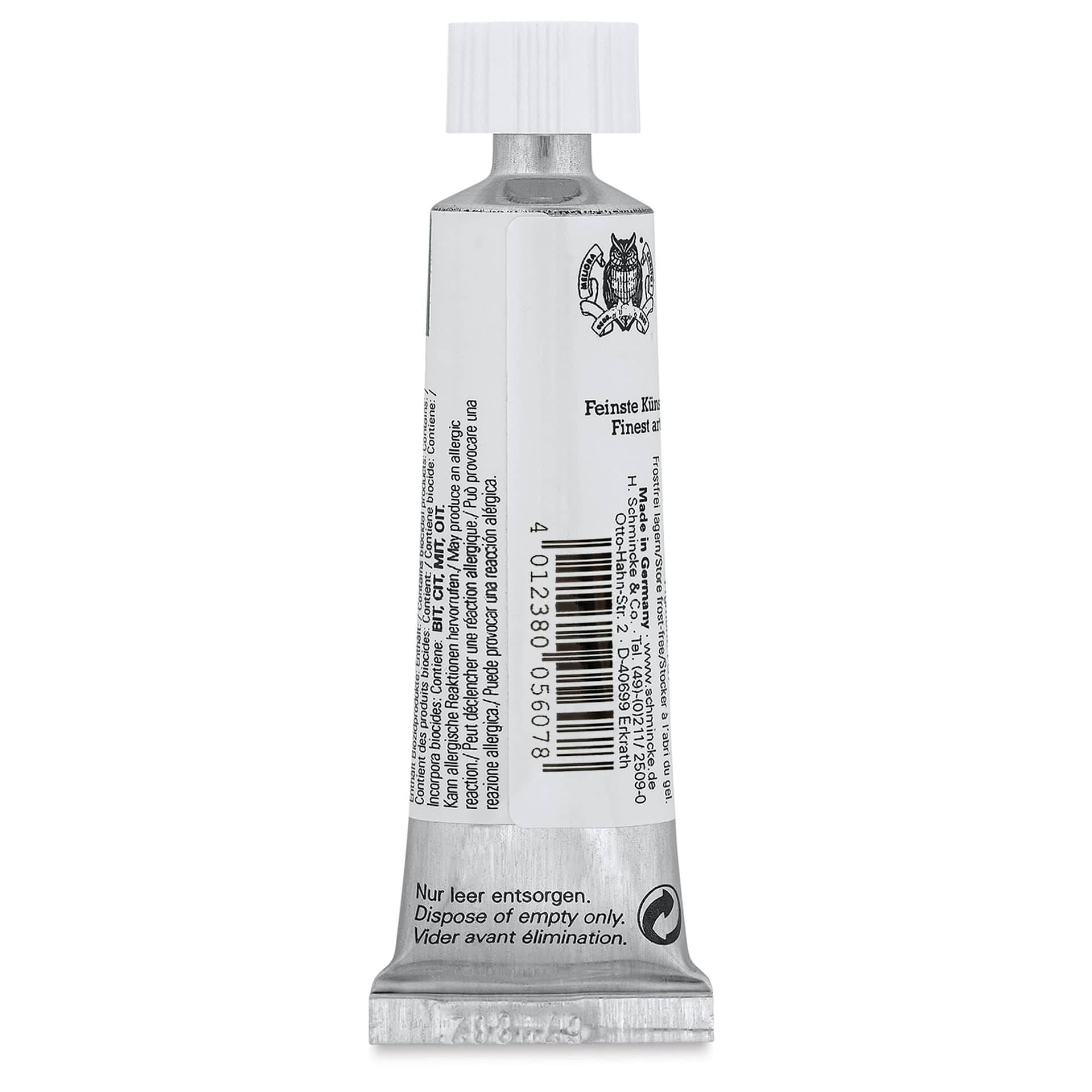 Schmincke Horadam Artist Gouache - Neutral Gray, 15 ml tube back