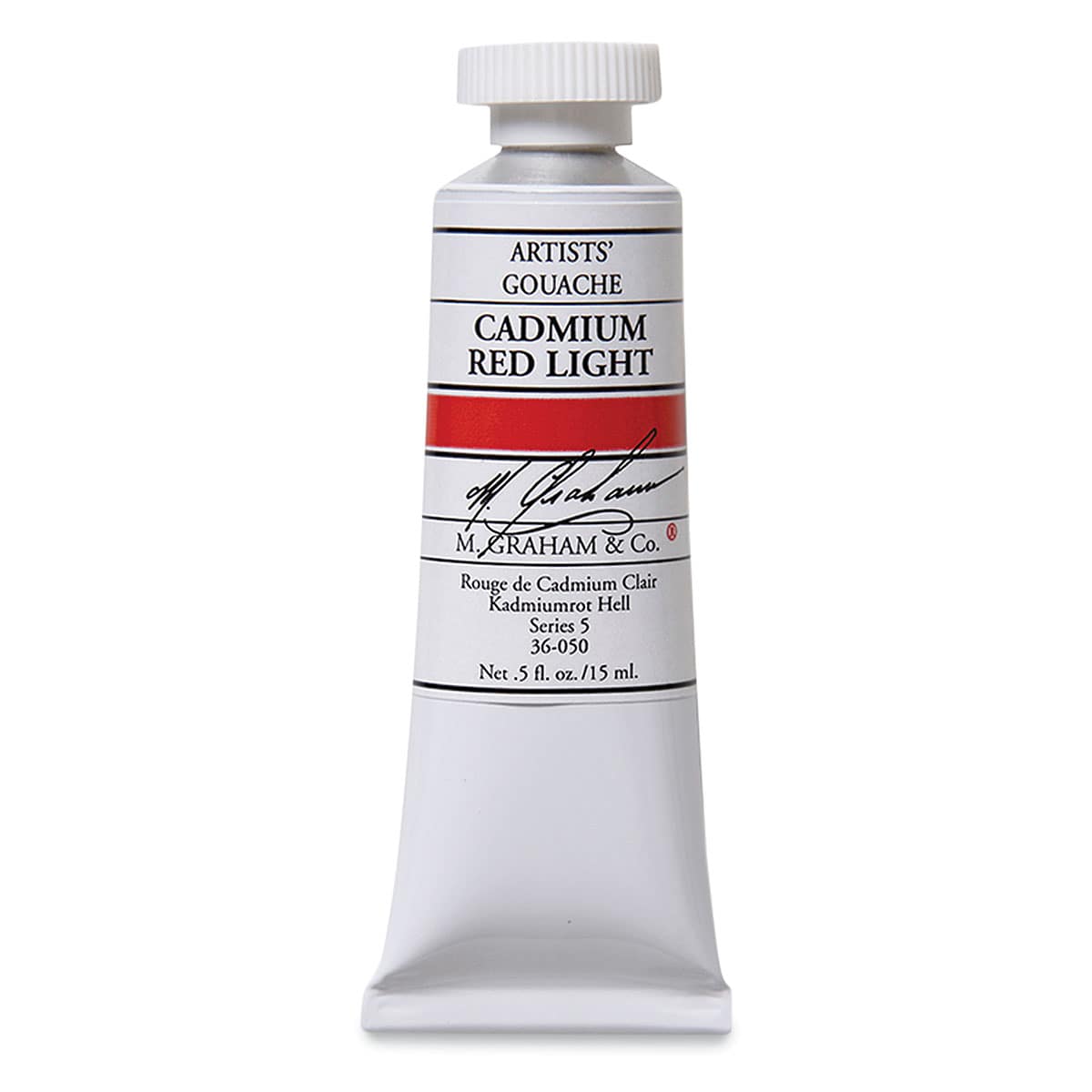 M. Graham Artists' Gouache - Cadmium Red Light, 15 ml tube