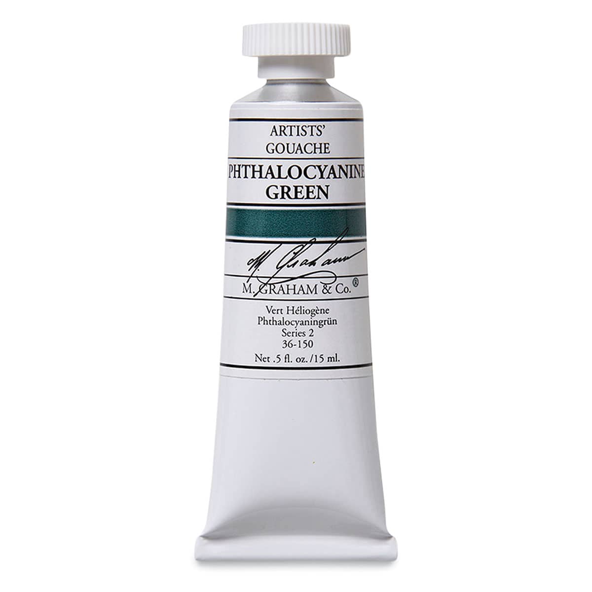 M. Graham Artists' Gouache - Phthalo Green, 15 ml tube