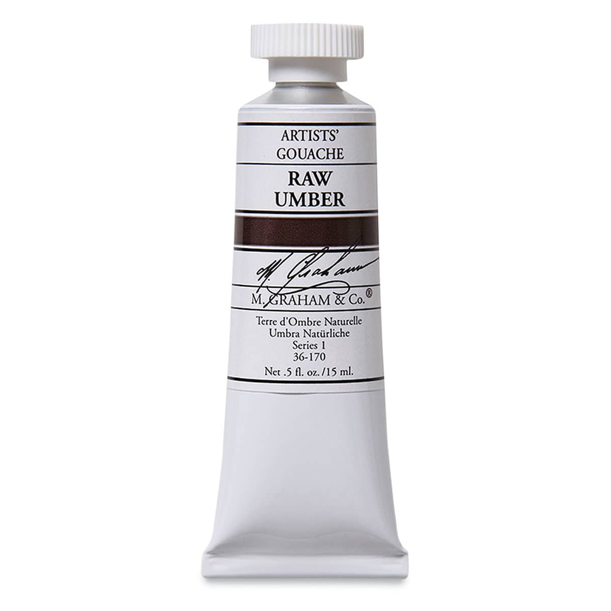 M. Graham Artists' Gouache - Raw Umber, 15 ml tube