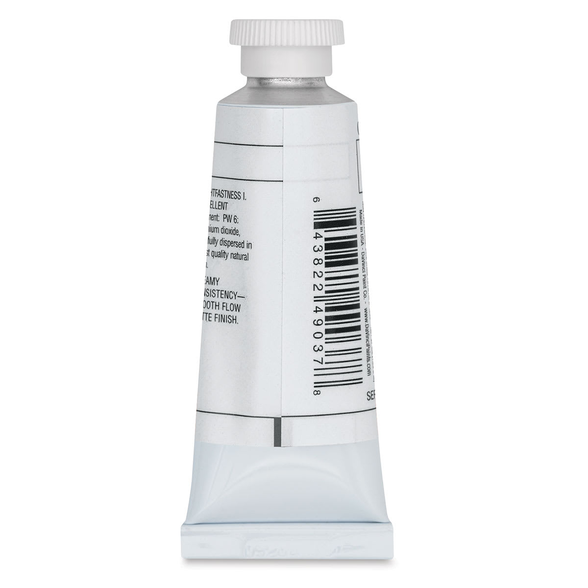 Da Vinci Professional Gouache - White (Titanium), 37 ml tube back