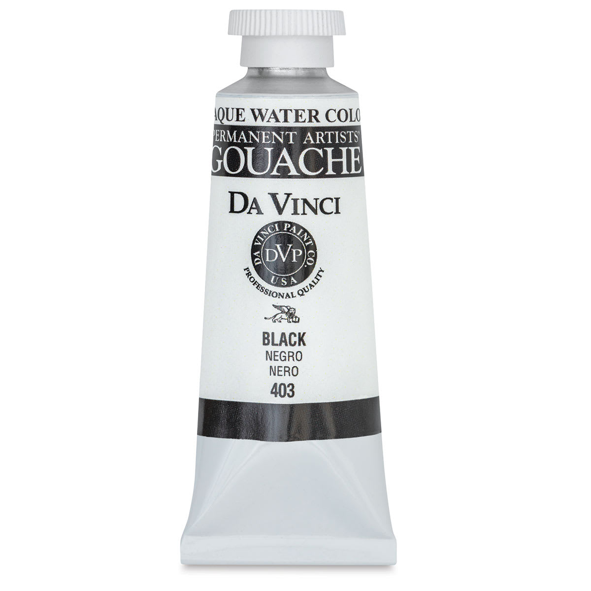 Da Vinci Professional Gouache - Black, 37 ml tube