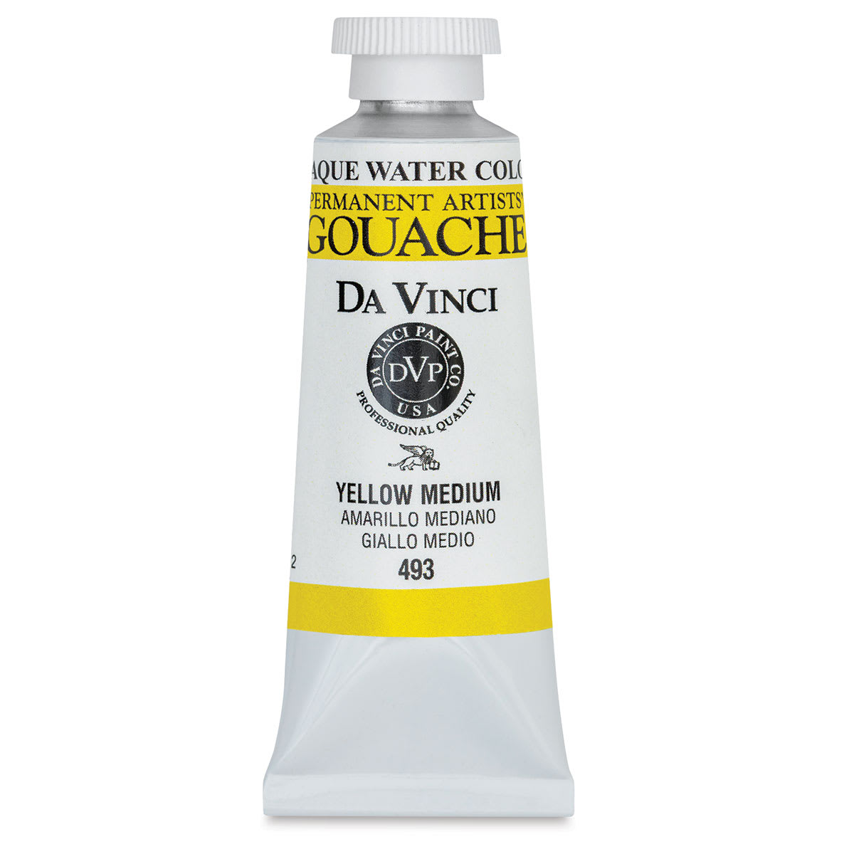 Da Vinci Professional Gouache - Yellow Medium, 37 ml tube