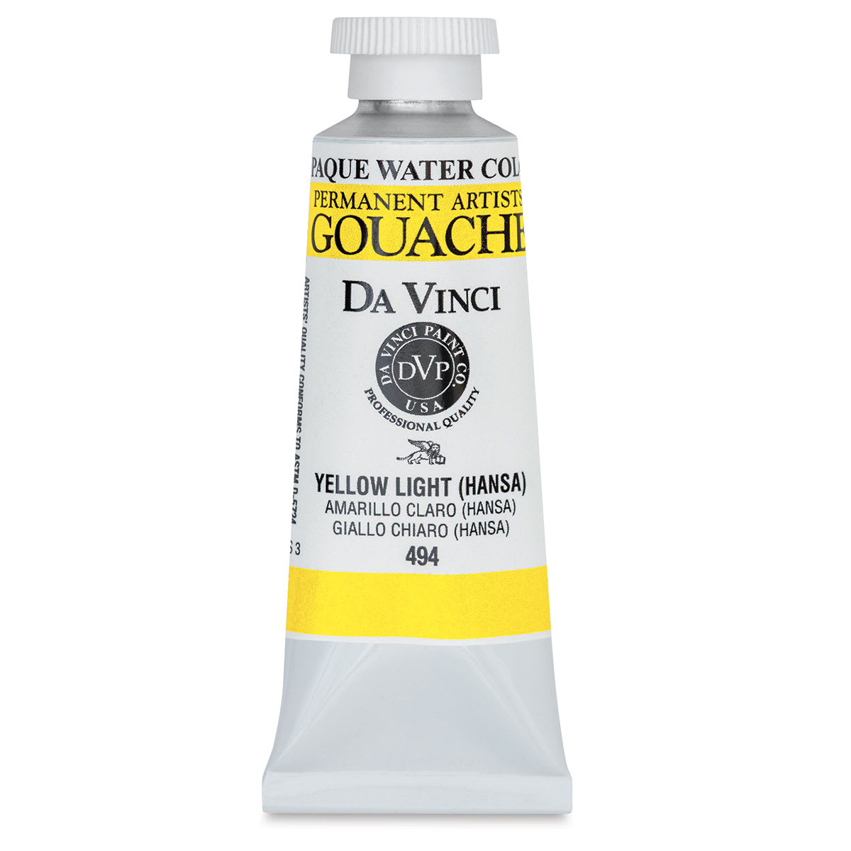 Da Vinci Professional Gouache - Yellow Light (Hansa), 37 ml tube