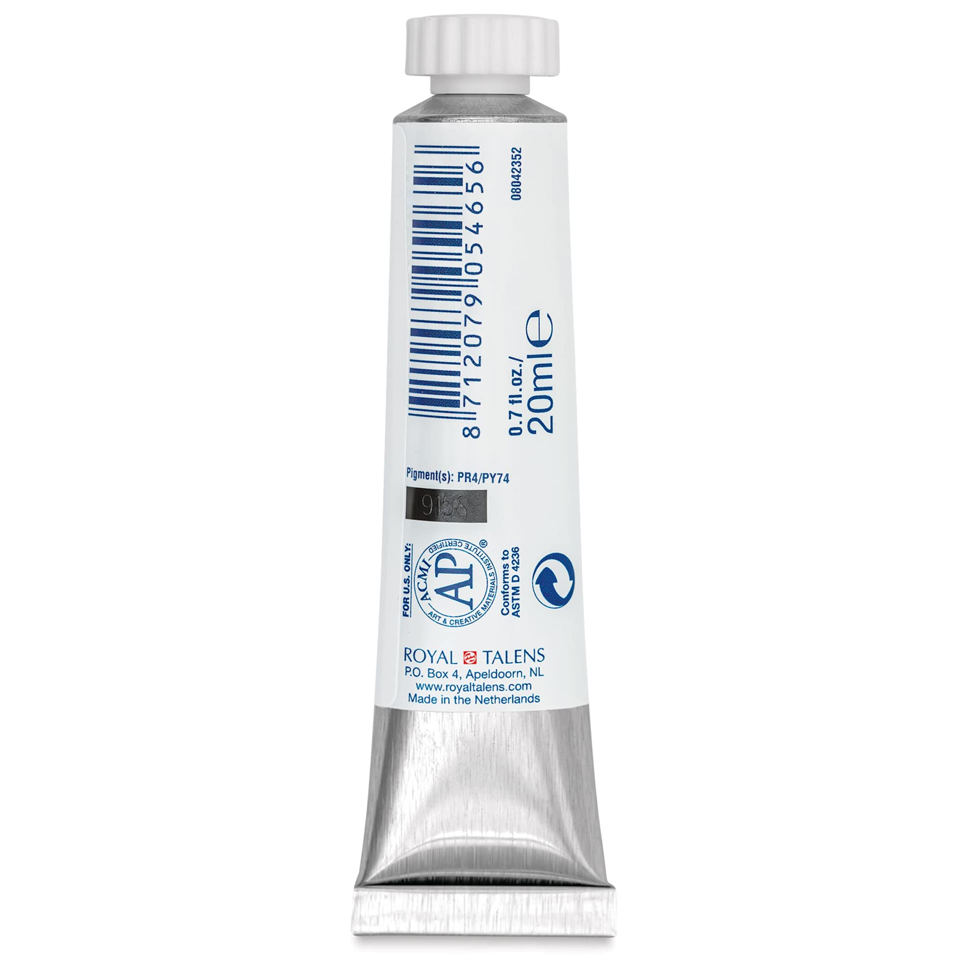 Royal Talens Gouache - Orange, 20 ml tube back