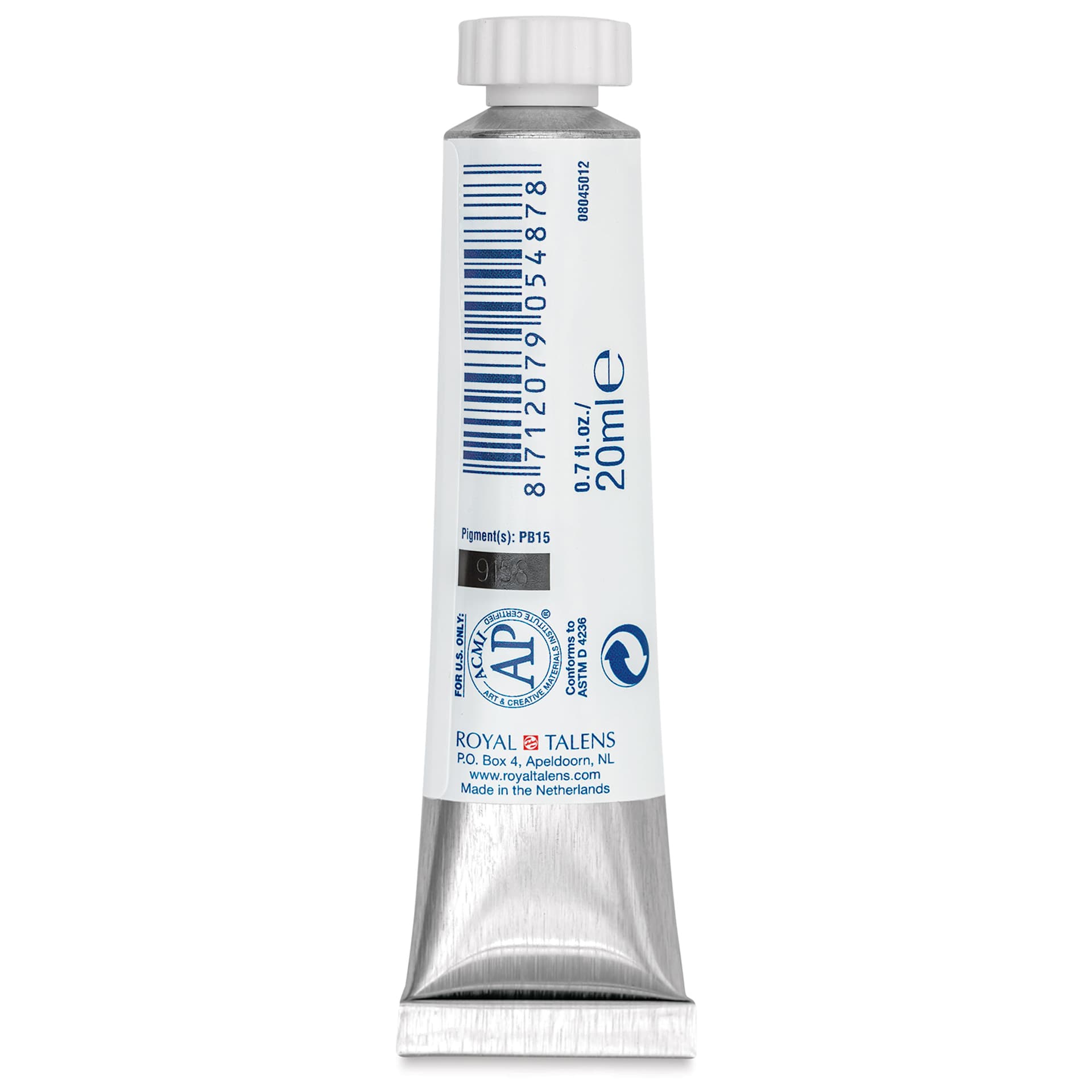 Royal Talens Gouache - Lemon Yellow, 20 ml tube back