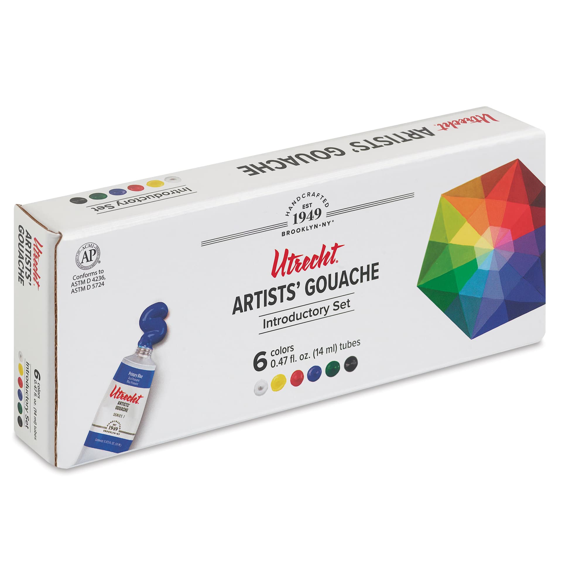 Utrecht Artists' Gouache - Set of 6, Introductory, 14 ml Tubes