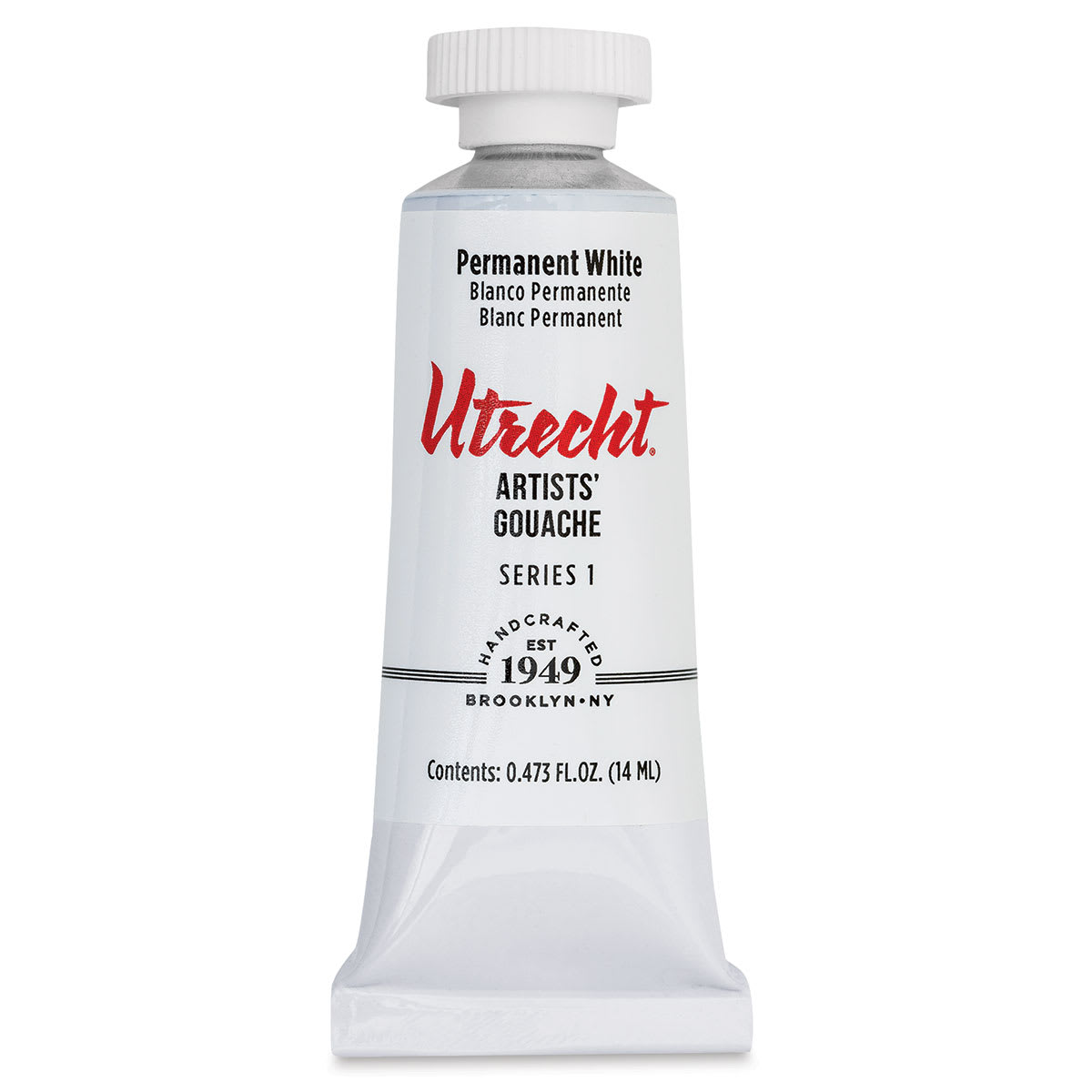 Utrecht Artists' Gouache - Permanent White, 14 ml, Tube