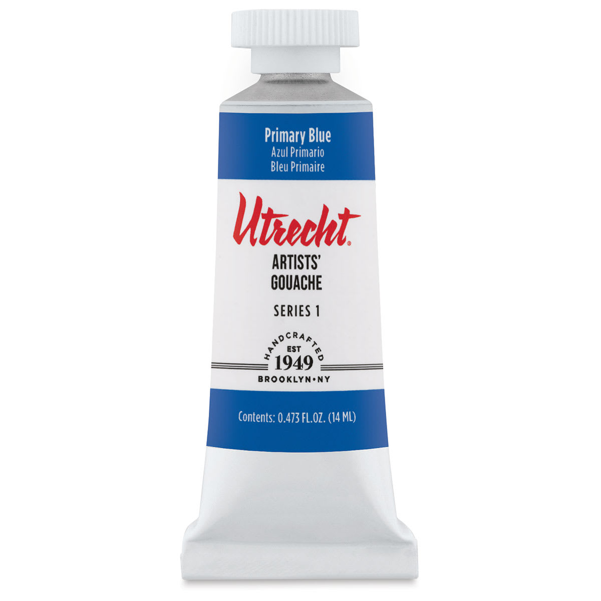 Utrecht Artists' Gouache - Primary Blue, 14 ml, Tube (Front)