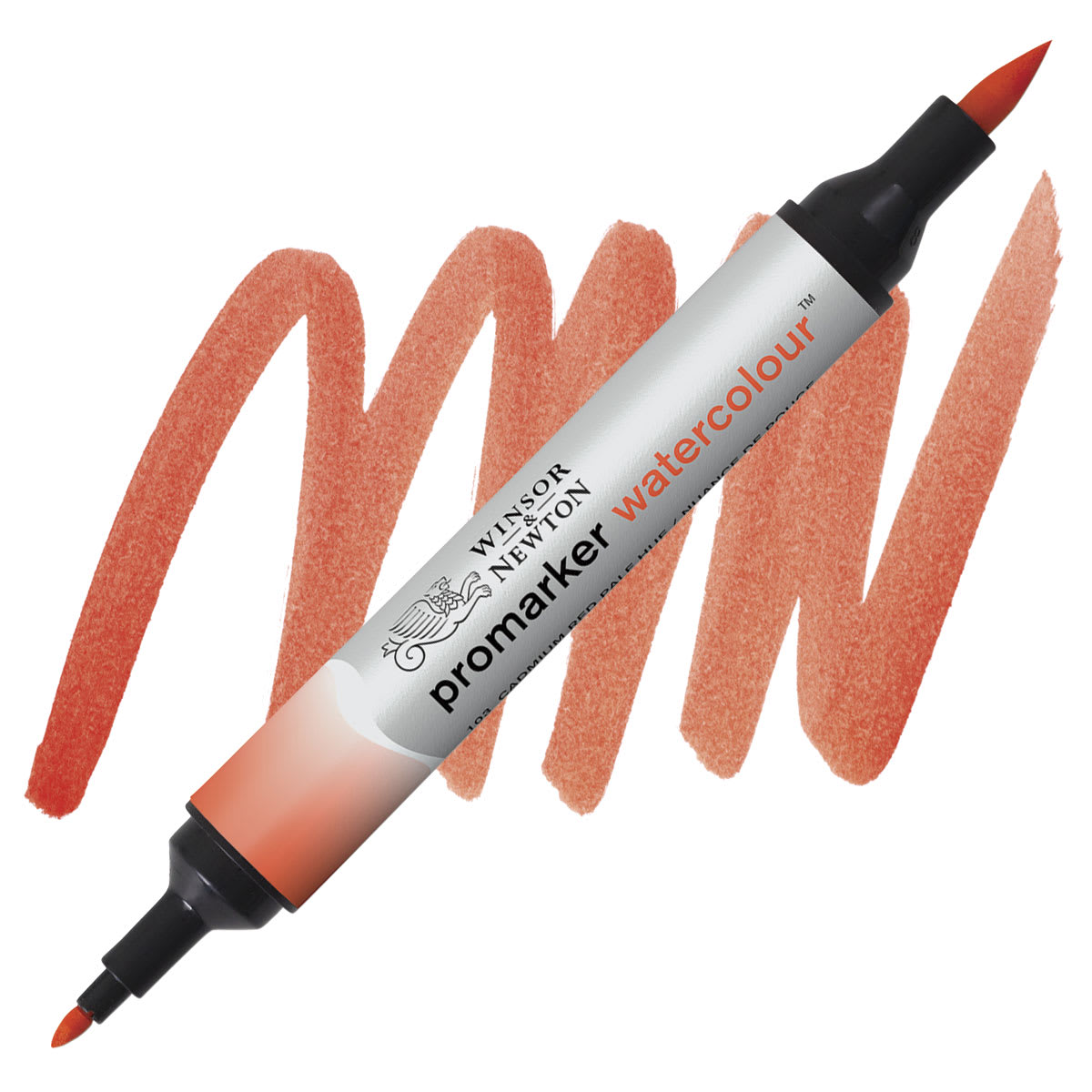 Winsor & Newton Promarker Watercolor Marker - Cadmium Red Pale Hue marker and swatch