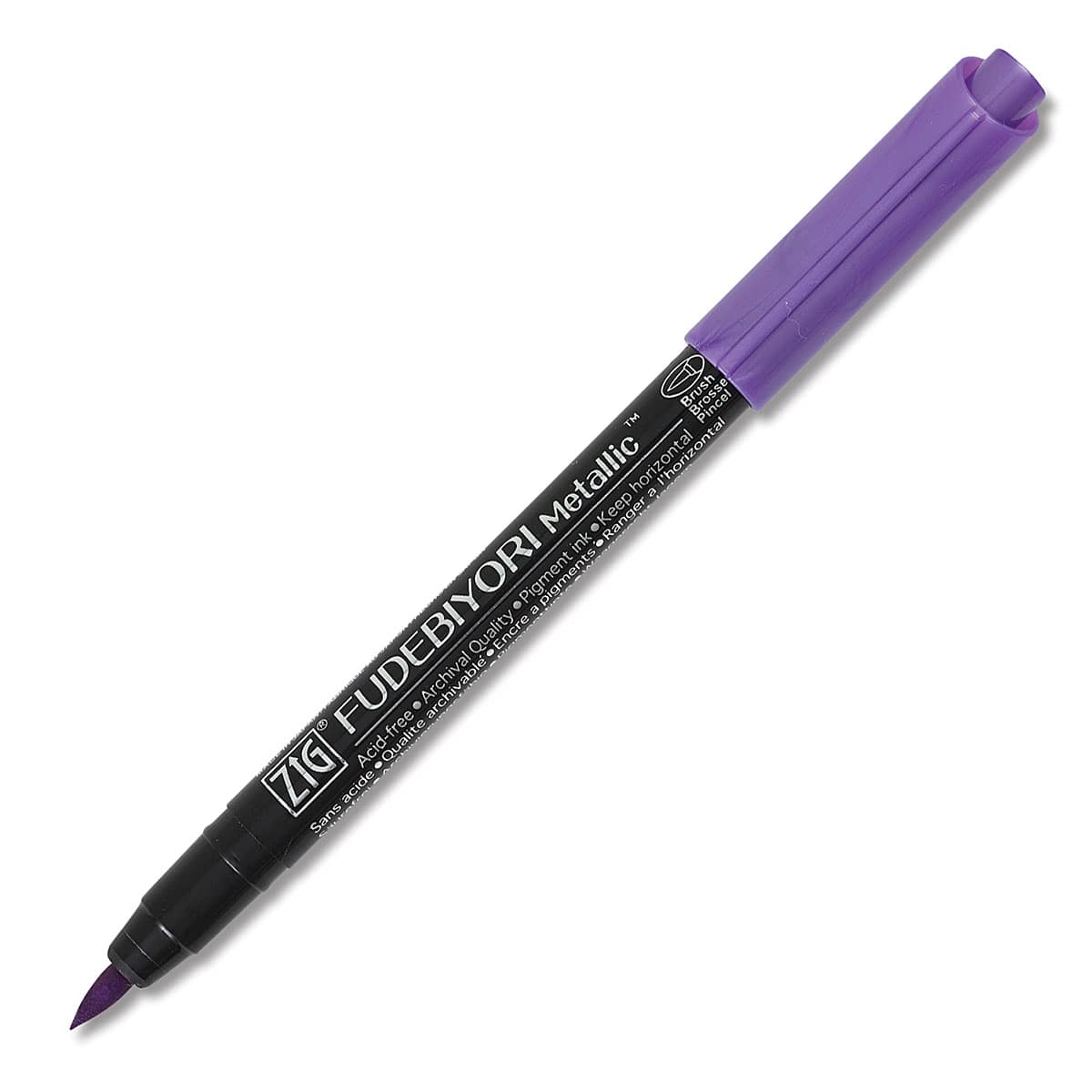Zig Fudebiyori Metallic Brush Pen - Violet