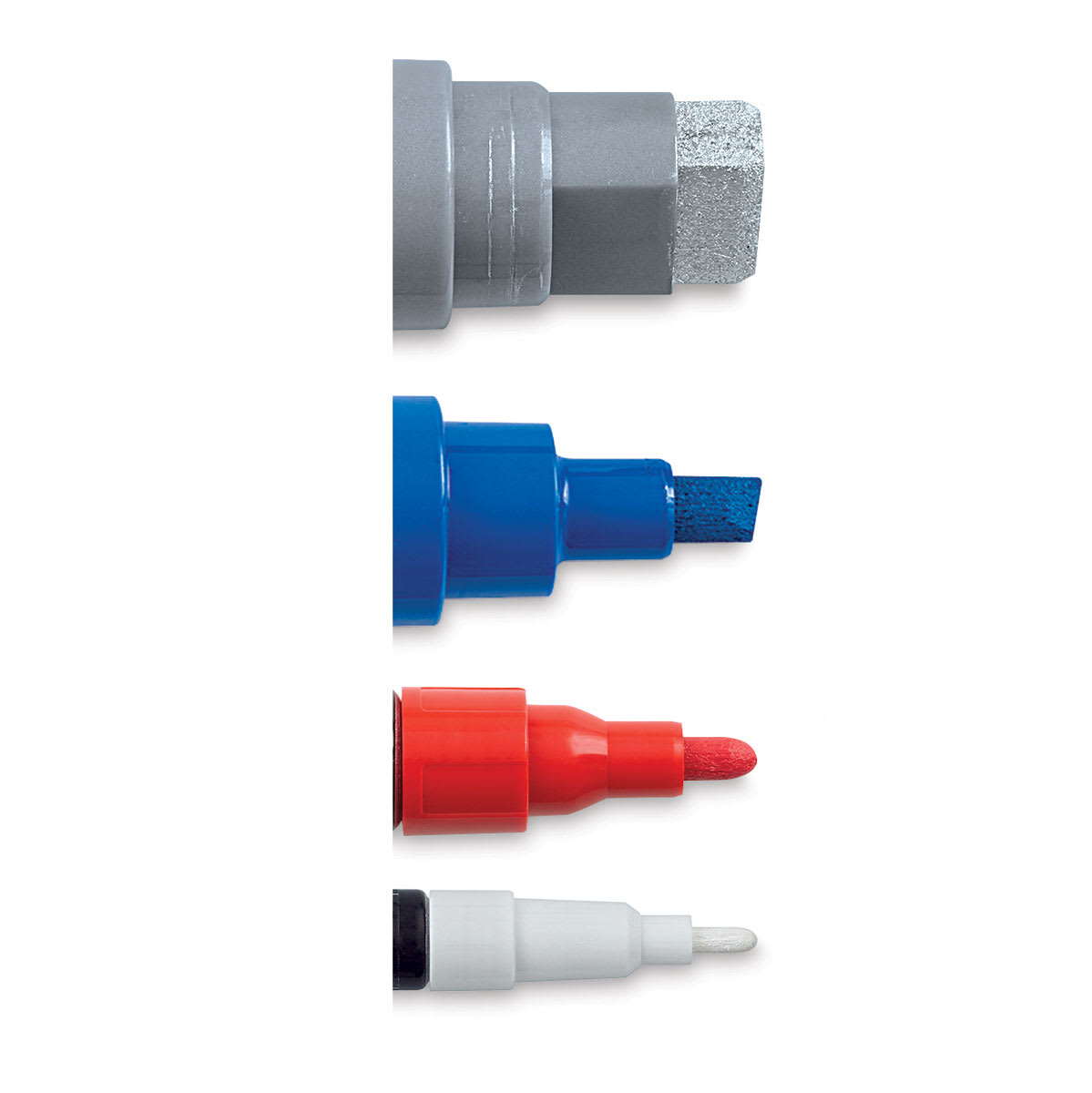 Pebeo 4Artist Markers - Closeup of four sizes of tips available