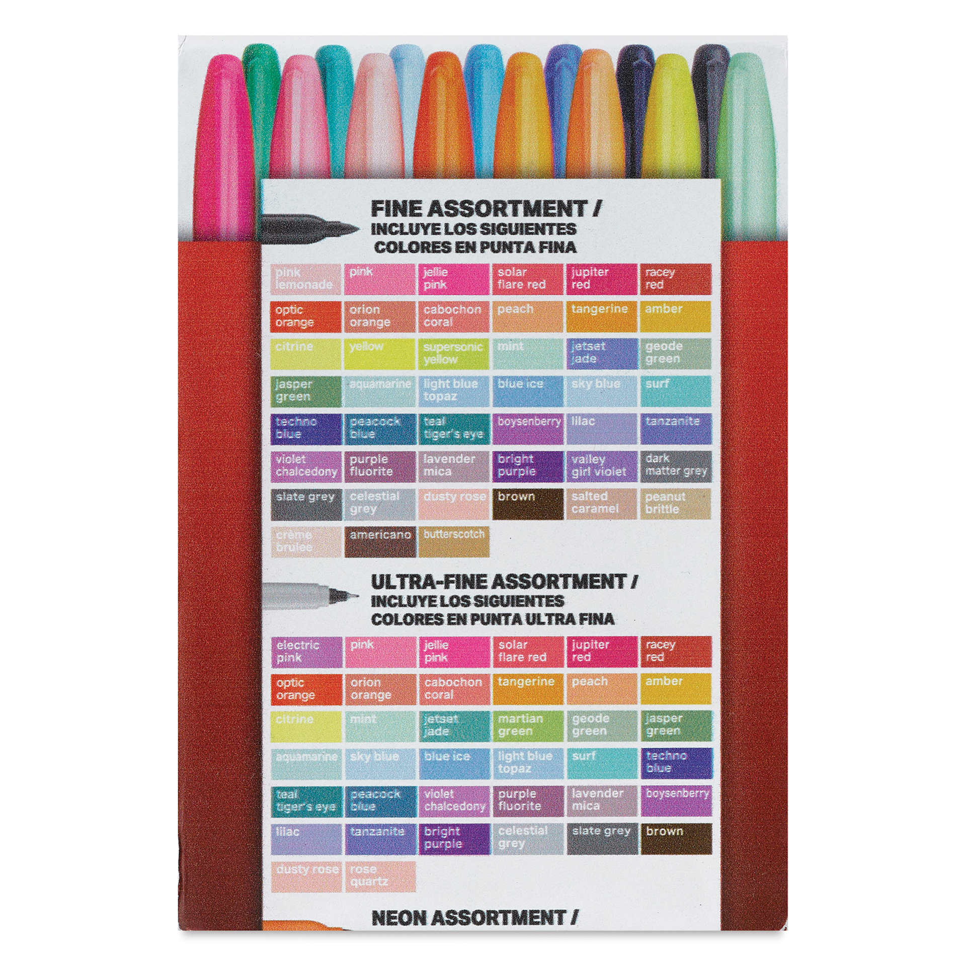 Sharpie The Ultimate Collection Markers - Set of 115, color chart on the side of the packaging