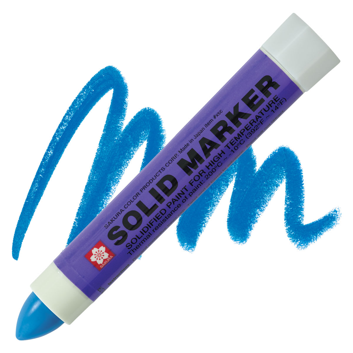 Sakura Solid Paint Marker - Blue marker and swatch