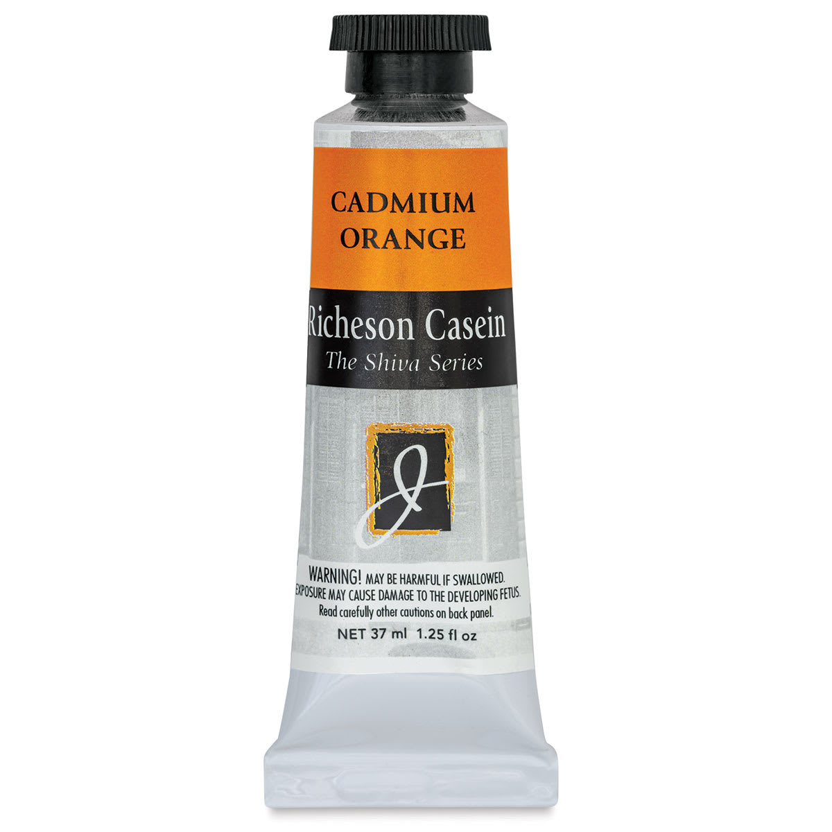 Richeson Casein Paint the Shiva Series - Cadmium Orange, 37 ml tube