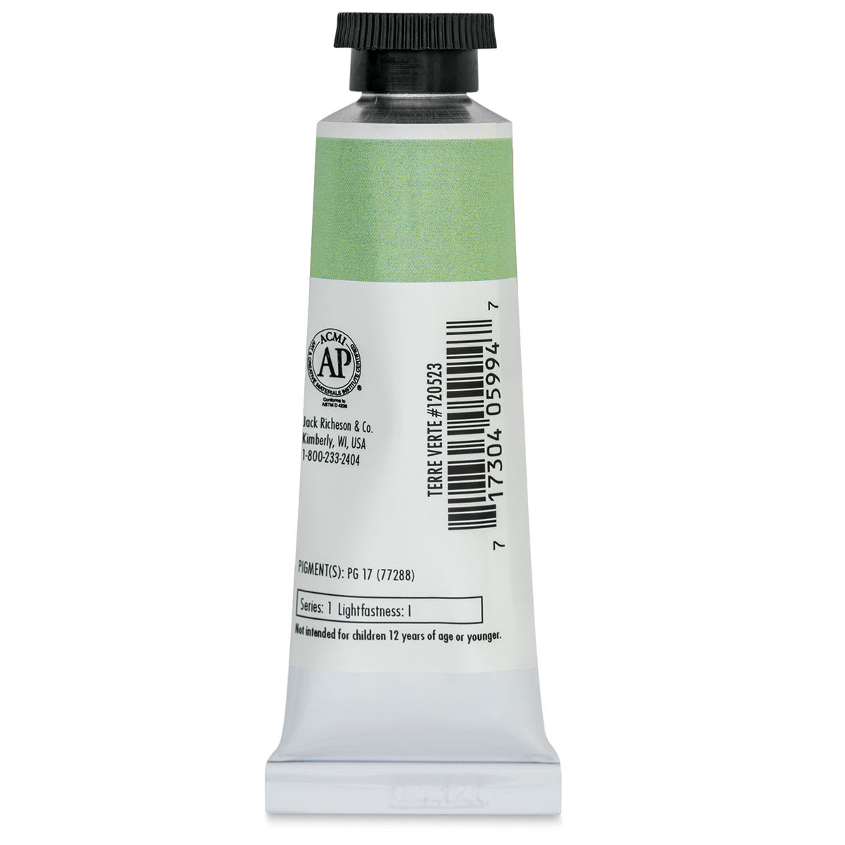 Richeson Casein Paint the Shiva Series - Terra Verte, 37 ml tube back