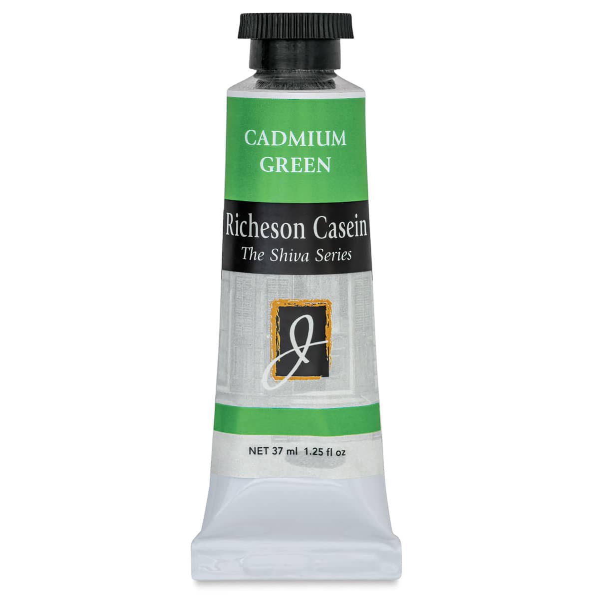 Richeson Casein Paint the Shiva Series - Cadmium Green, 37 ml tube