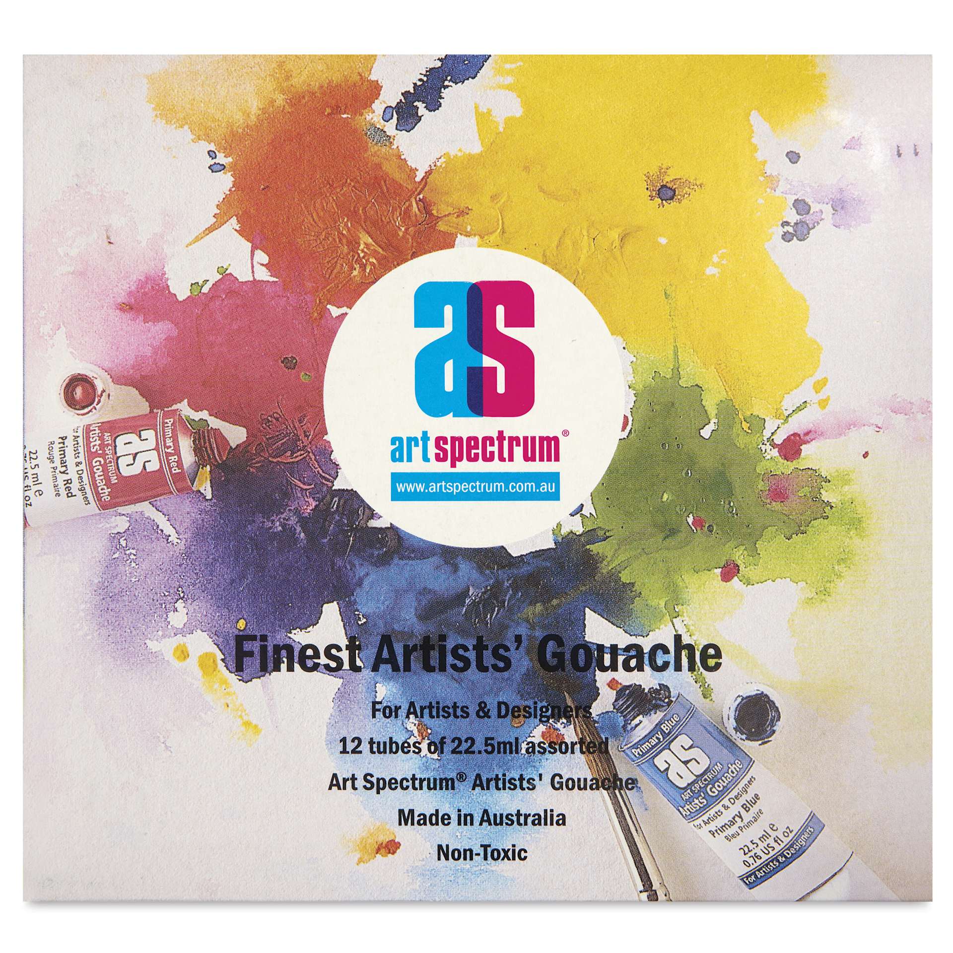 Art Spectrum Artists' Gouache - Set of 12, Intro Colors front of package Art Spectrum Artists' Gouache - Set of 12, Intro Colors front of package