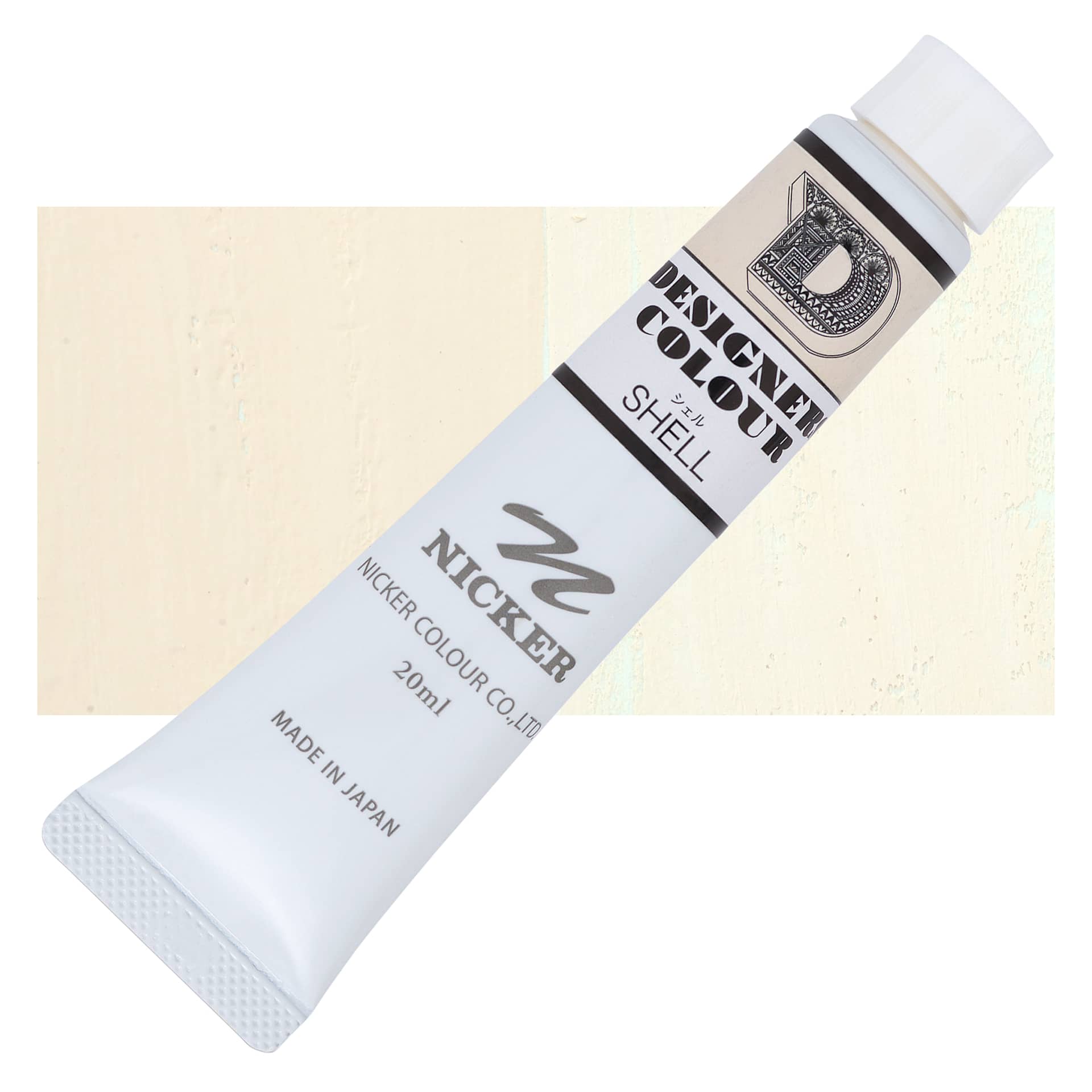 Nicker Designers Color Gouache - Shell, 20 ml tube and swatch