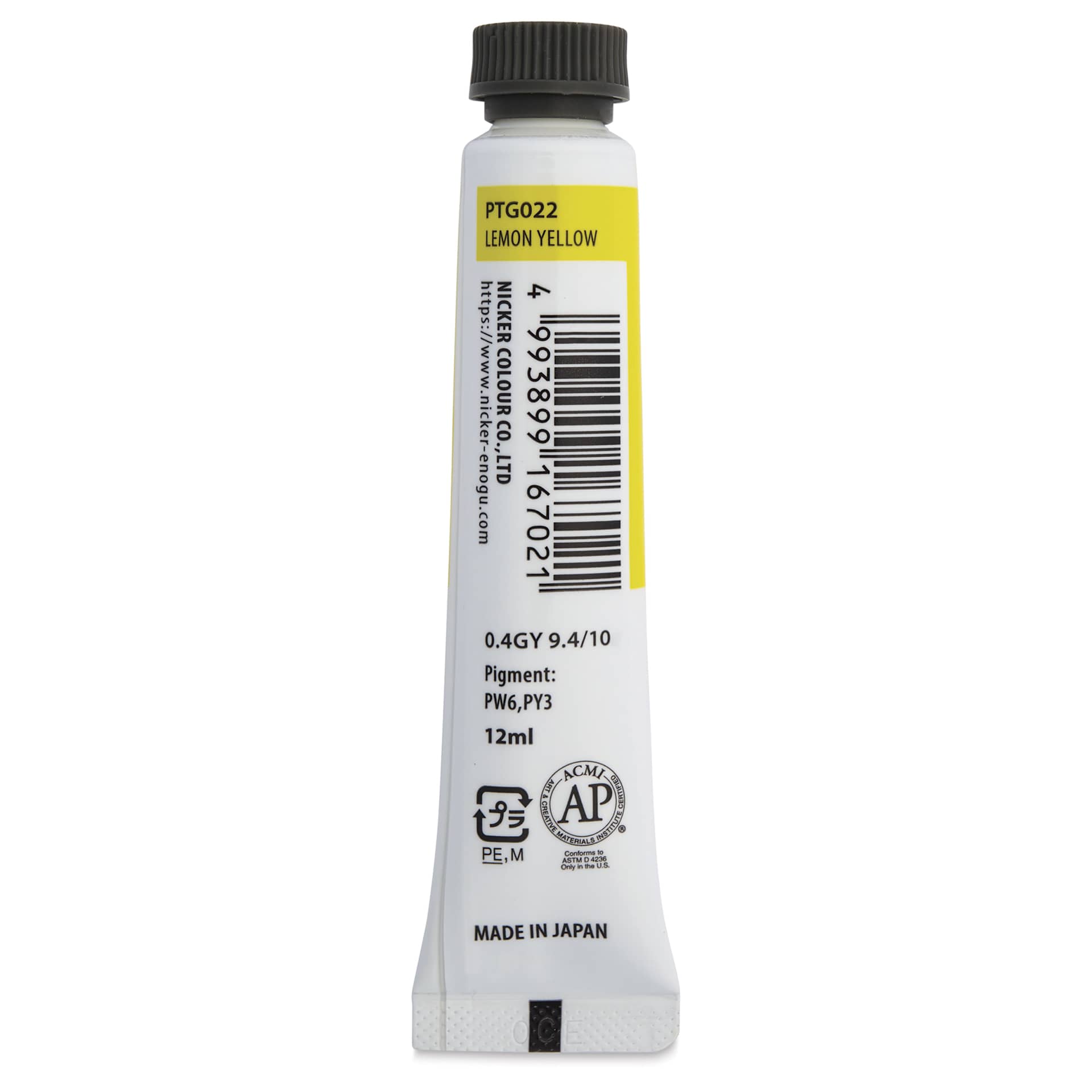 Nicker Painter’s Gouache - Lemon Yellow, 12 ml back