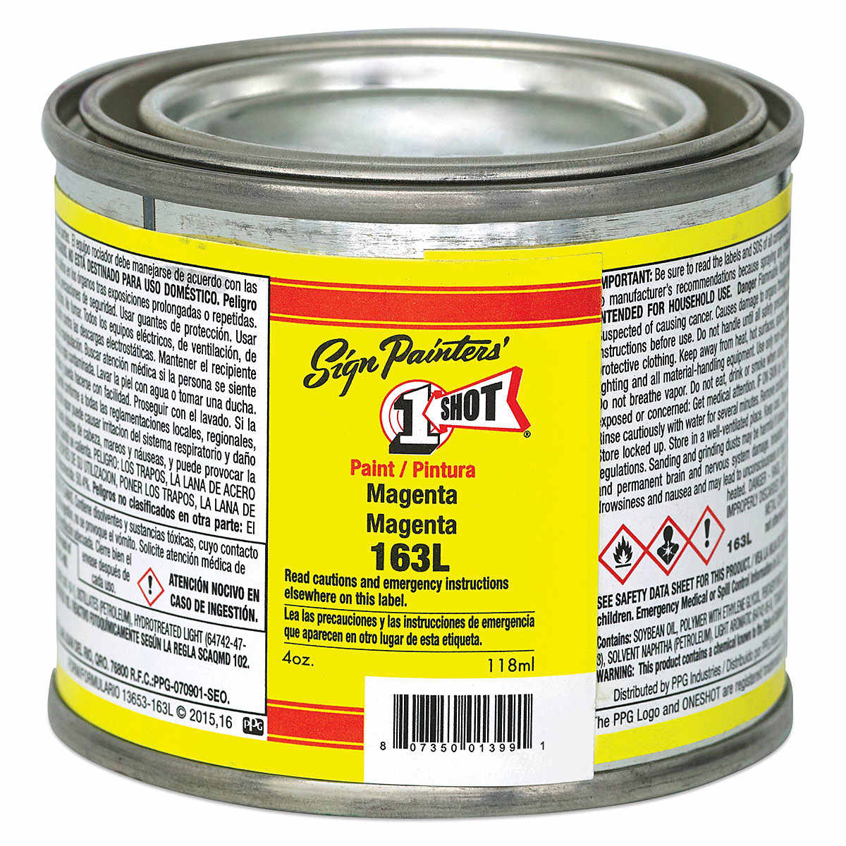 1-Shot Lettering Enamel - Magenta, 4 oz