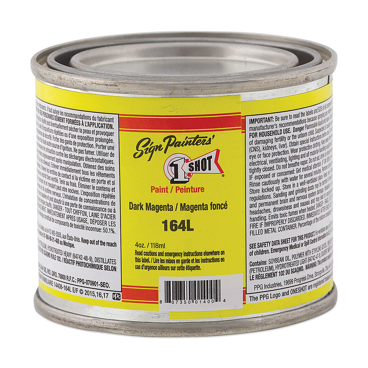 1-Shot Lettering Enamel - Dark Magenta, 4 oz