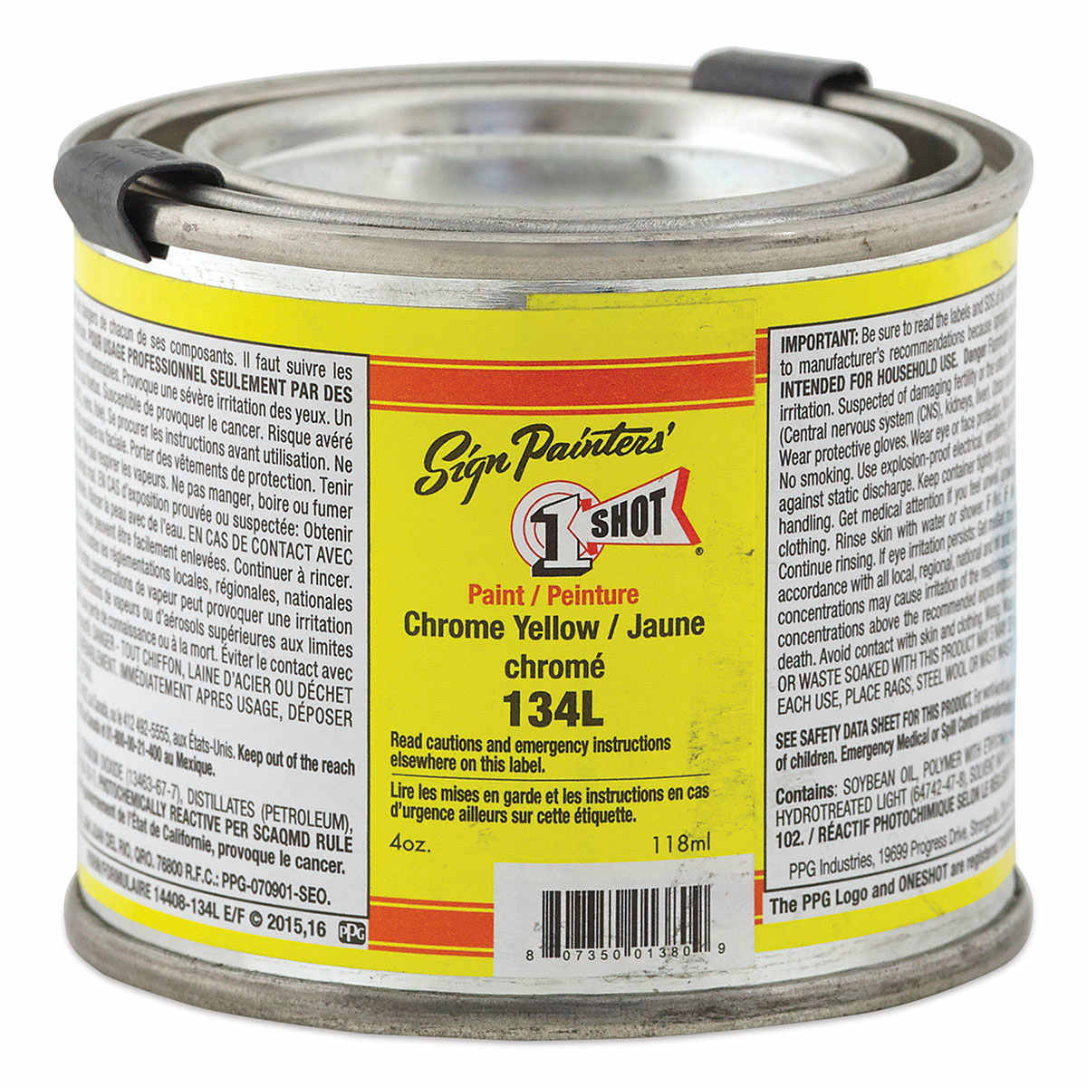 1-Shot Lettering Enamel - Chrome Yellow, 4 oz