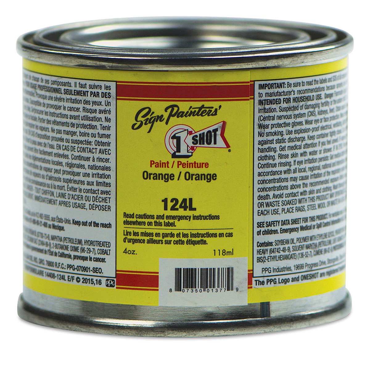 1-Shot Lettering Enamel - Orange, 4 oz