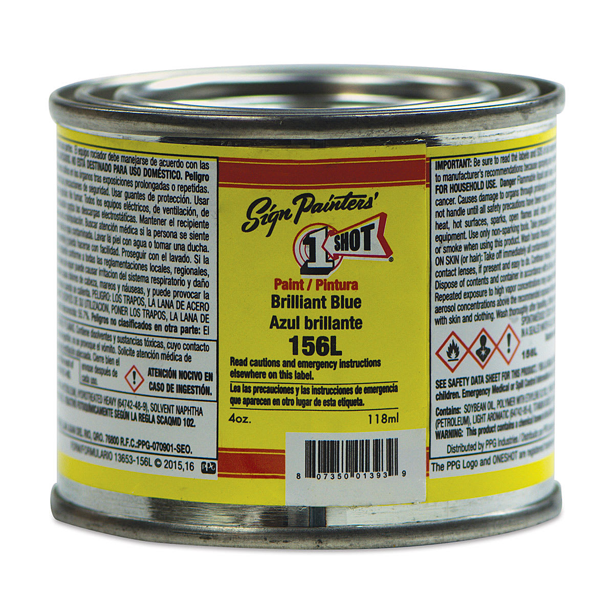 1-Shot Lettering Enamel - Brilliant Blue, 4 oz