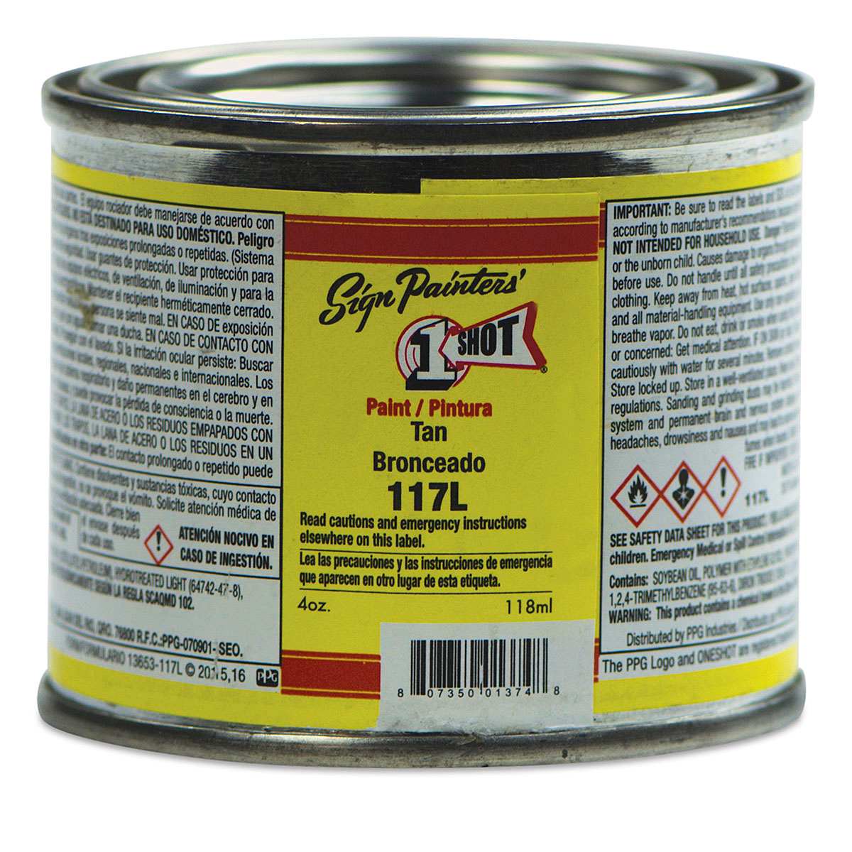 1-Shot Lettering Enamel - Tan, 4 oz