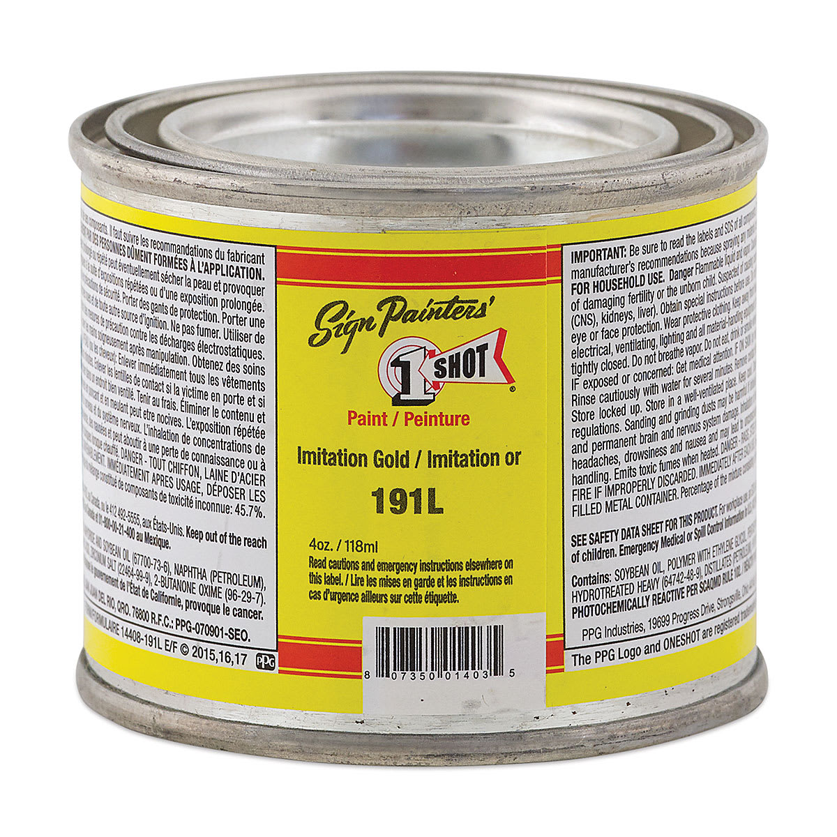 1-Shot Lettering Enamel - Imitation Gold, 4 oz