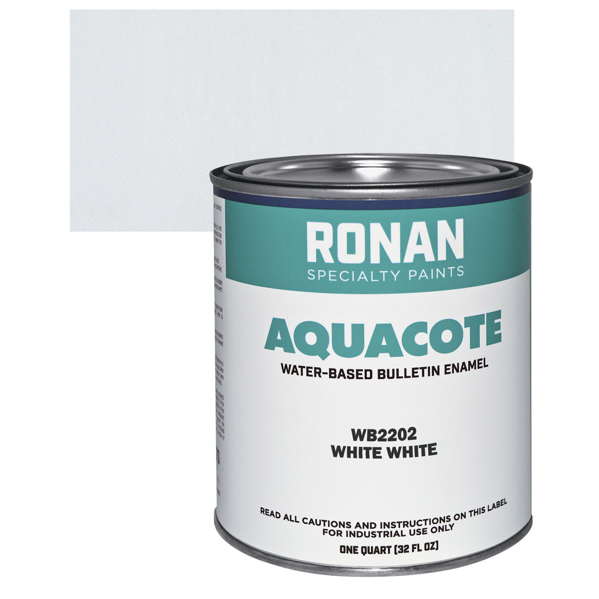 Ronan Aquacote Water-Based Acrylic Color - White White, Quart and swatch