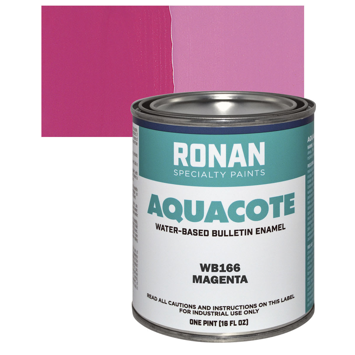 Ronan Aquacote Water-Based Acrylic Color - Magenta, Pint and swatch