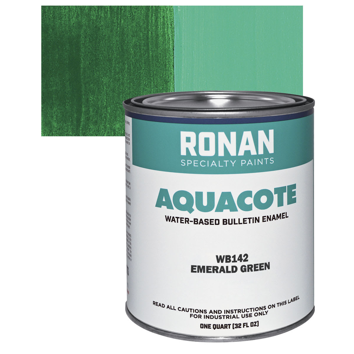 Ronan Aquacote Water-Based Acrylic Color - Emerald, Quart and swatch