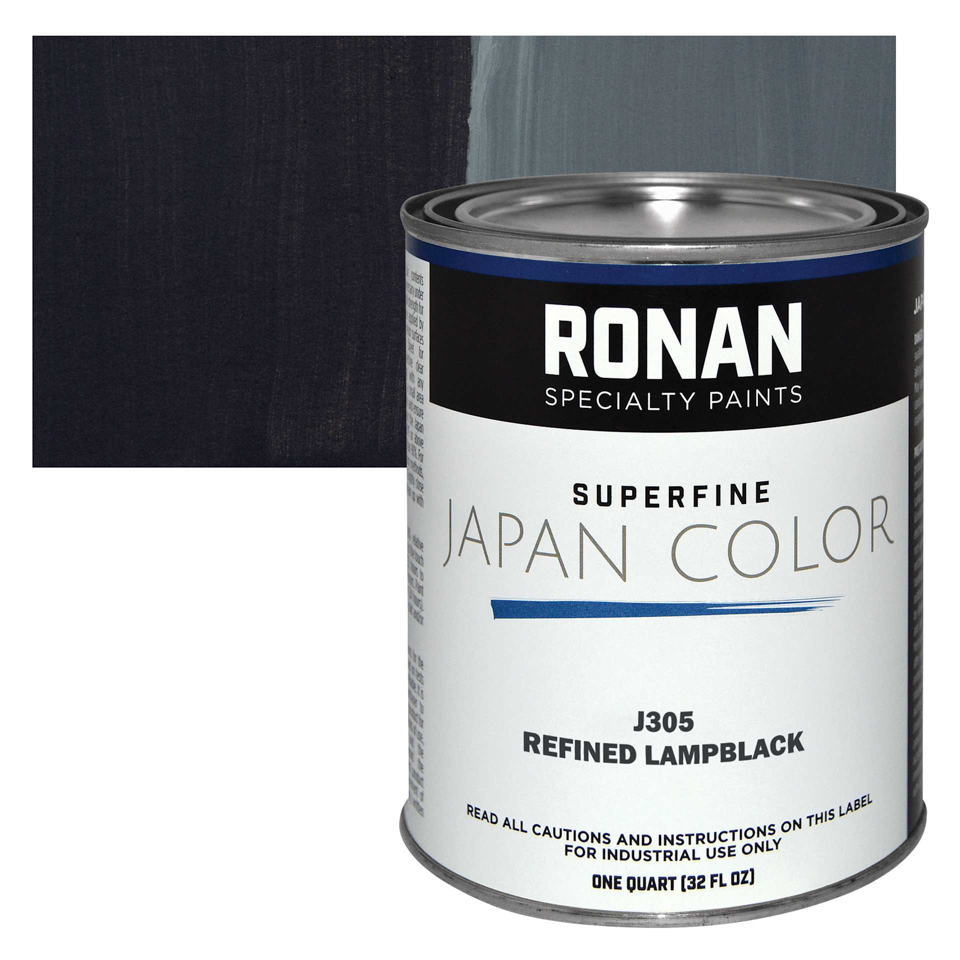 Ronan Superfine Japan Color - Refined Lamp Black - Can and Swatch