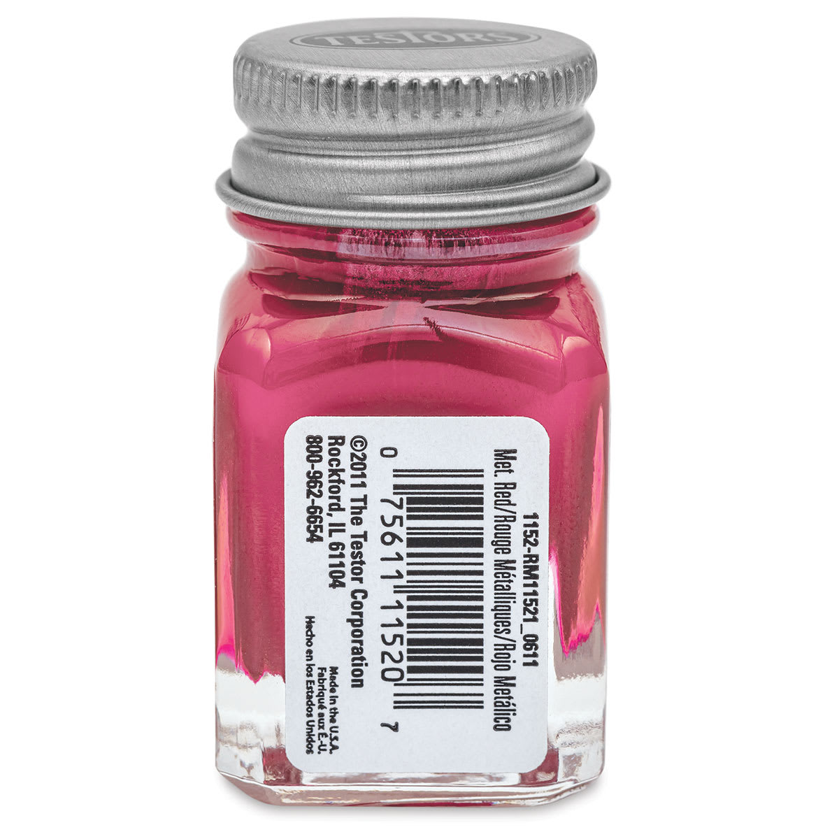 Testors Enamel Paint - Metallic Red, 1/4 oz bottle