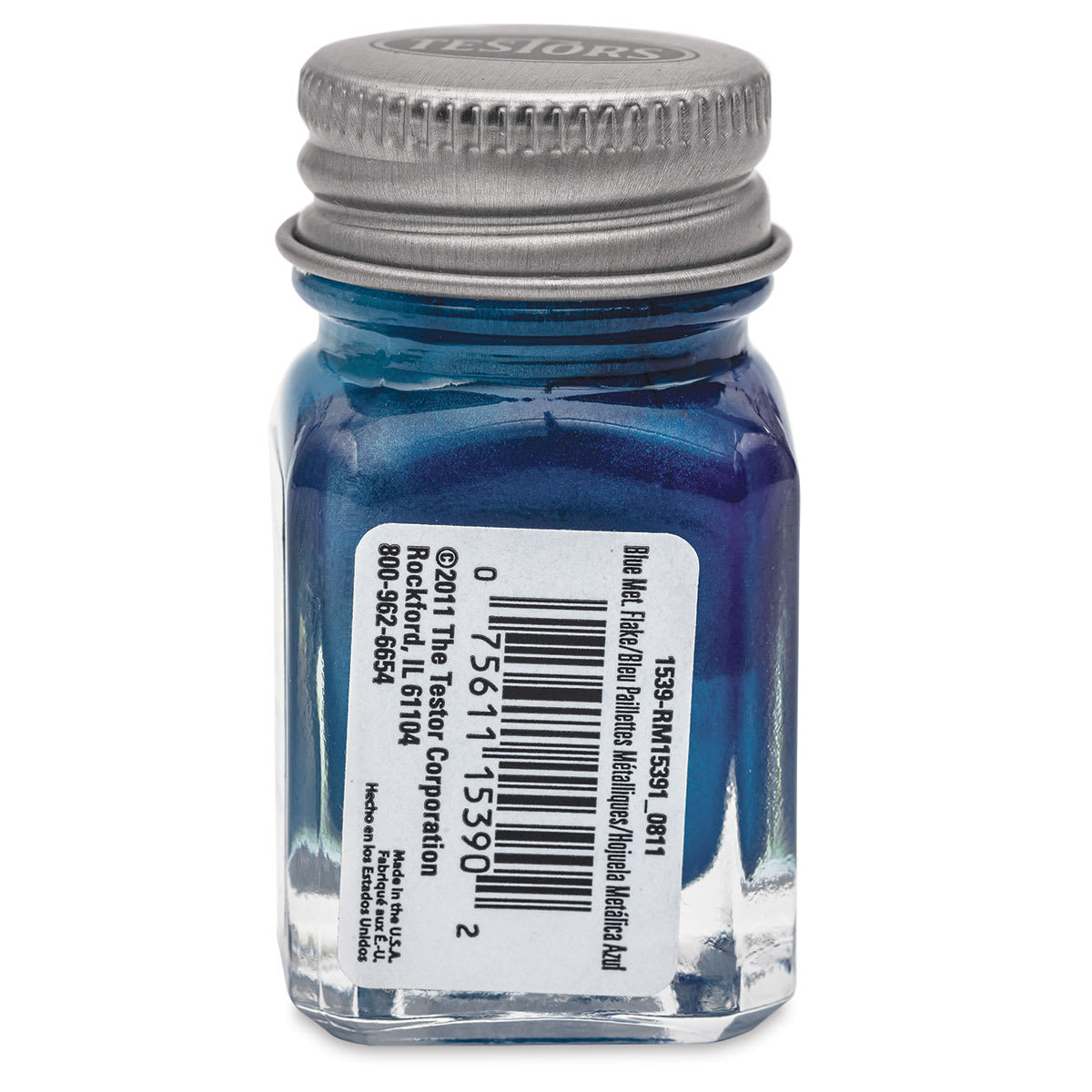 Testors Enamel Paint - Blue Metal Flake, 1/4 oz bottle