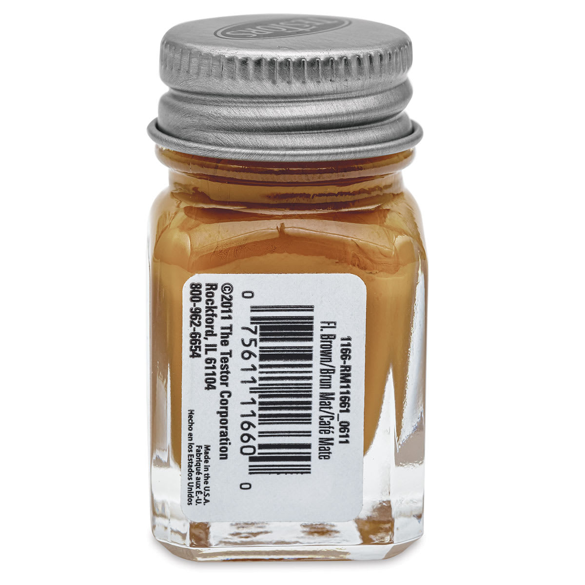Testors Enamel Paint - Flat Brown, 1/4 oz bottle