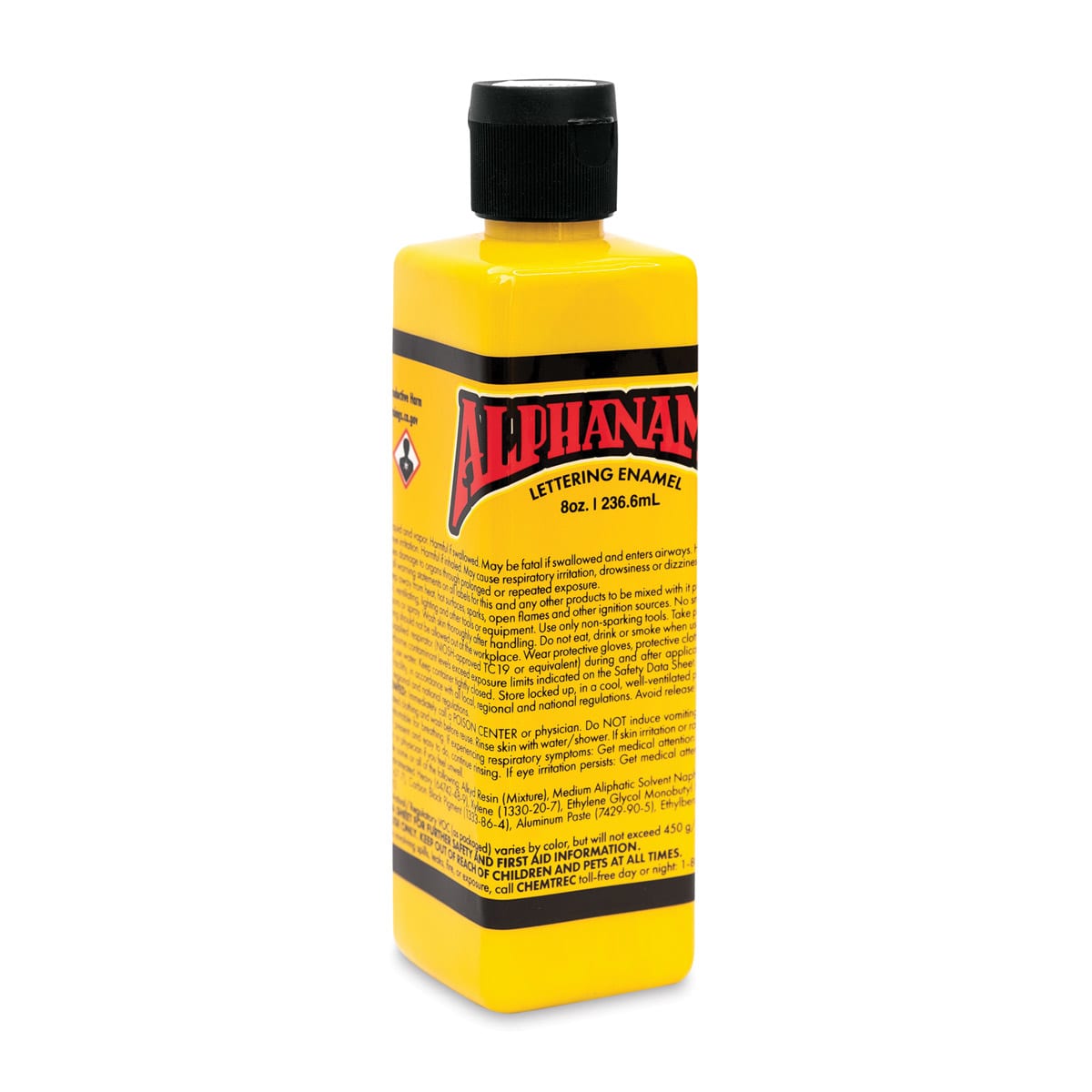 Alpha6 Alphanamel Lettering Enamel - Alpha Yellow, 236.6 ml, Bottle