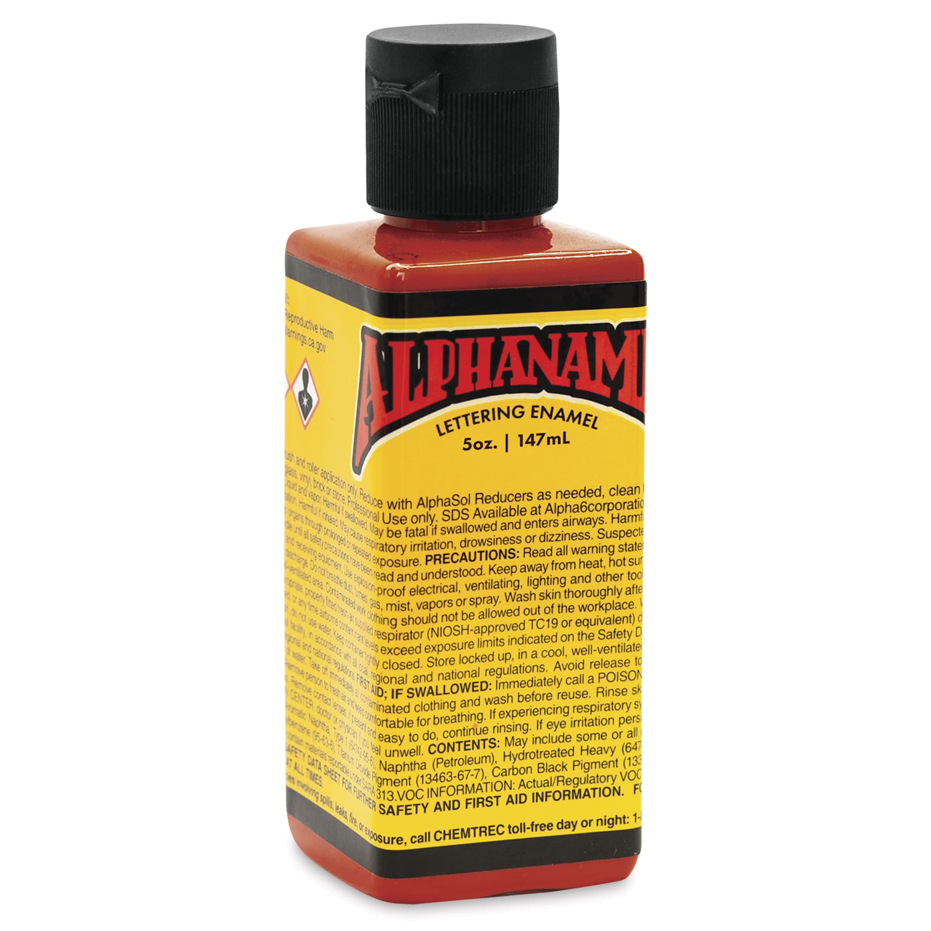 Alpha6 Alphanamel Lettering Enamel - Blood Orange, 147 ml, Bottle